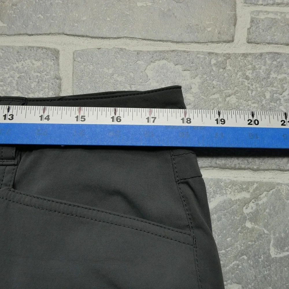 Eddie Bauer Travex Pants Womens Size 12 Gray Nylon Stretch Cargo‎ Carpi Travel